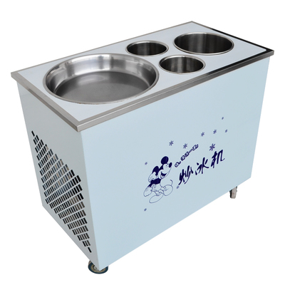 壹生炒冰机商用带三冷藏桶冰粥机手动炒酸奶机单锅炒冰淇淋机器